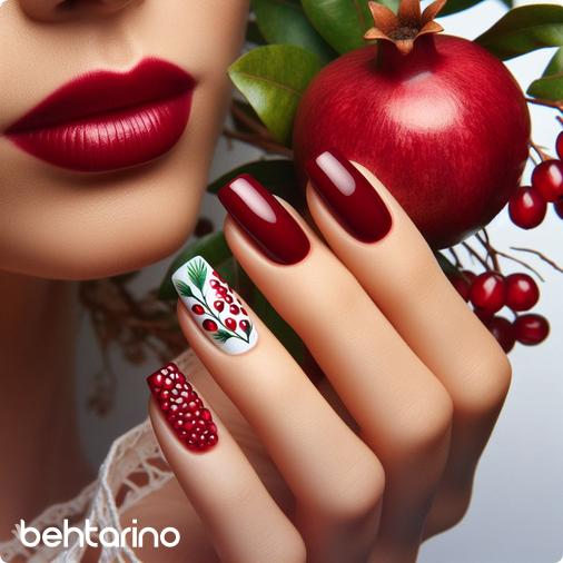 طرح ناخن یلدایی جدید